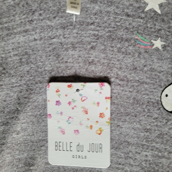 Belle du Jour girls size L unicorn and sequin sweatshirt with hoodie - Picture 6 of 9